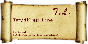 Tarjányi Lina névjegykártya